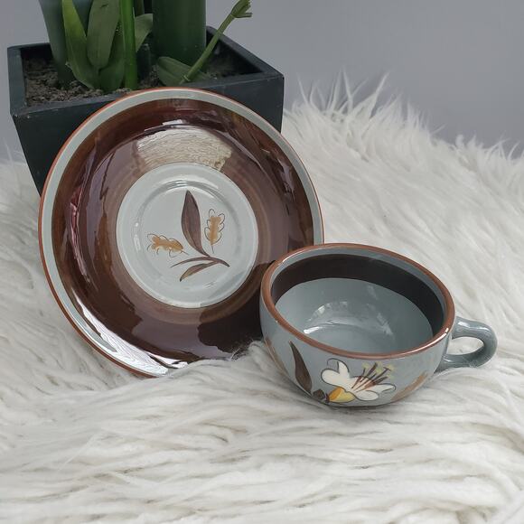 Stangl Pottery Vintage Golden Harvest Coffee Tea Cup & Saucer Set - Picture 1 of 12